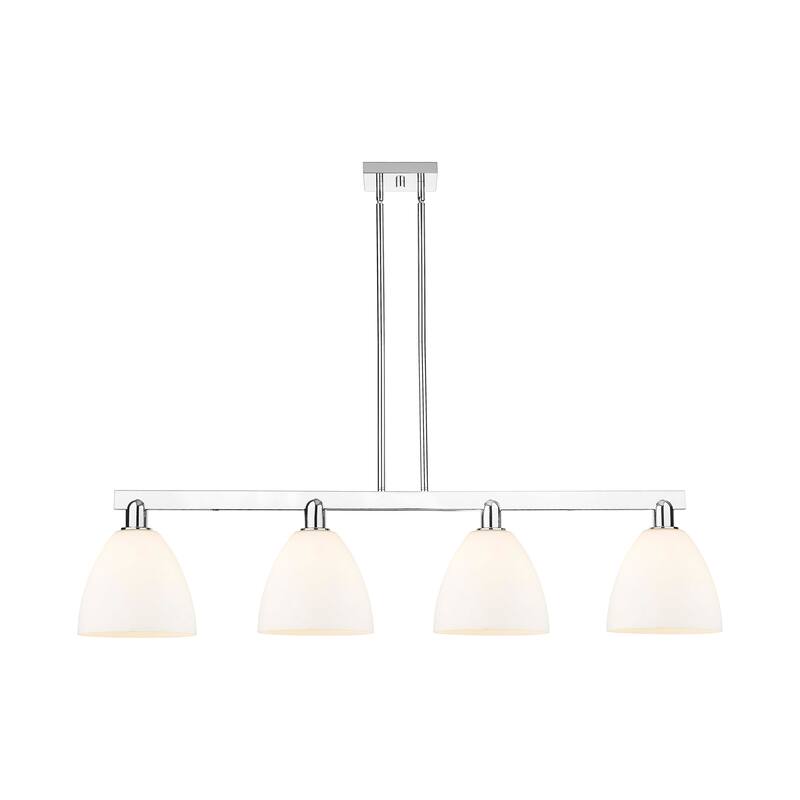 Innovations Lighting Endless Possibilities Arcadia - Bristol - 4 Light 52" Stem Hung Island Light - Polished Chrome/Matte White