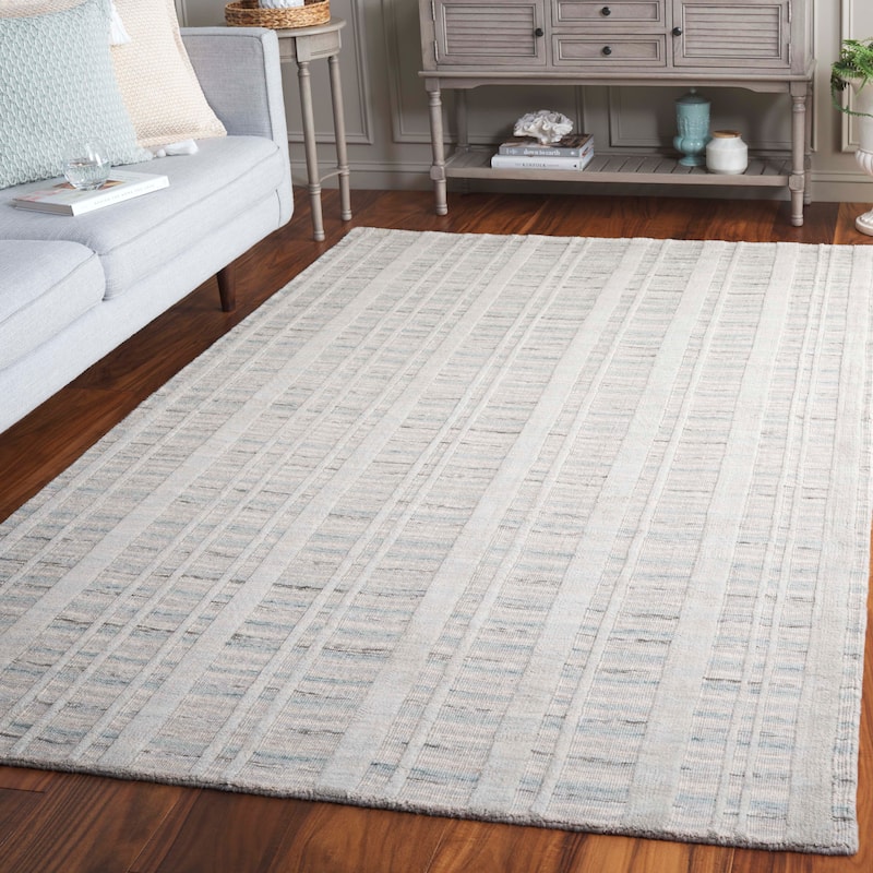 SAFAVIEH Hand-Loomed Fifth Avenue Sevdie Mid-Century Modern New Zealand - 8' x 10' - Teal