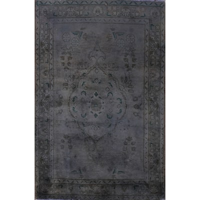 Clearance Vintage Over-dyed Tabriz Persian Wool Area Rug Hand-knotted - 3'3" x 5'1"