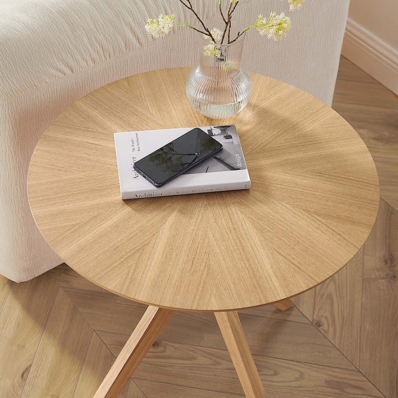 Crossroads 24" Round Wood Side Table - 24" x 24"