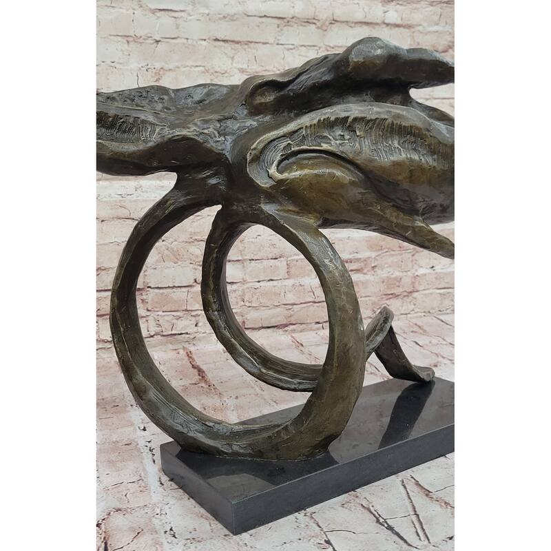Abstract Bronze Whale Sculpture – Unique Marine Art For Coastal Decor By Dali