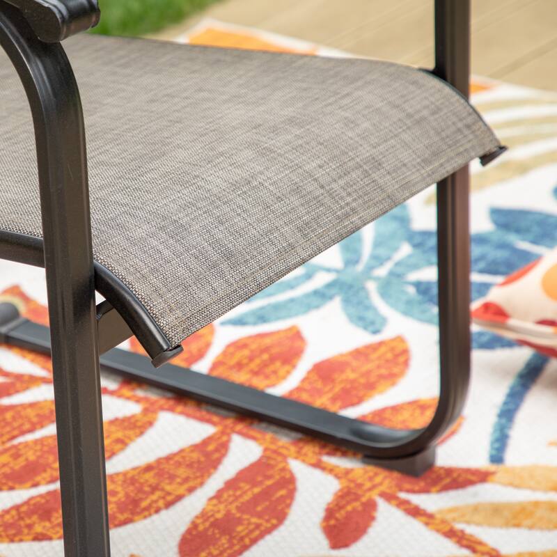Patio Chairs C Spring Motion Textilene Metal Chairs Weather Resistant Outdoor Furniture