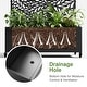preview thumbnail 53 of 103, 72 in Metal Movable Planter Box with Trellis Privacy Screen Lockable Wheels