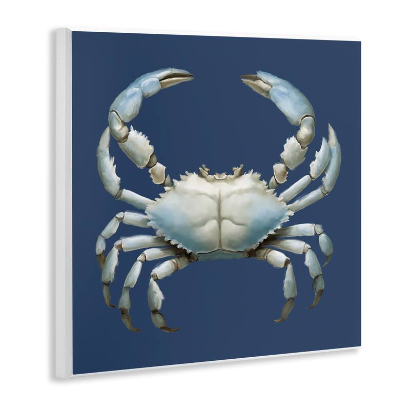 Stupell Detailed Aquatic Blue Crab Wall Plaque Art Design By Elizabeth Medley