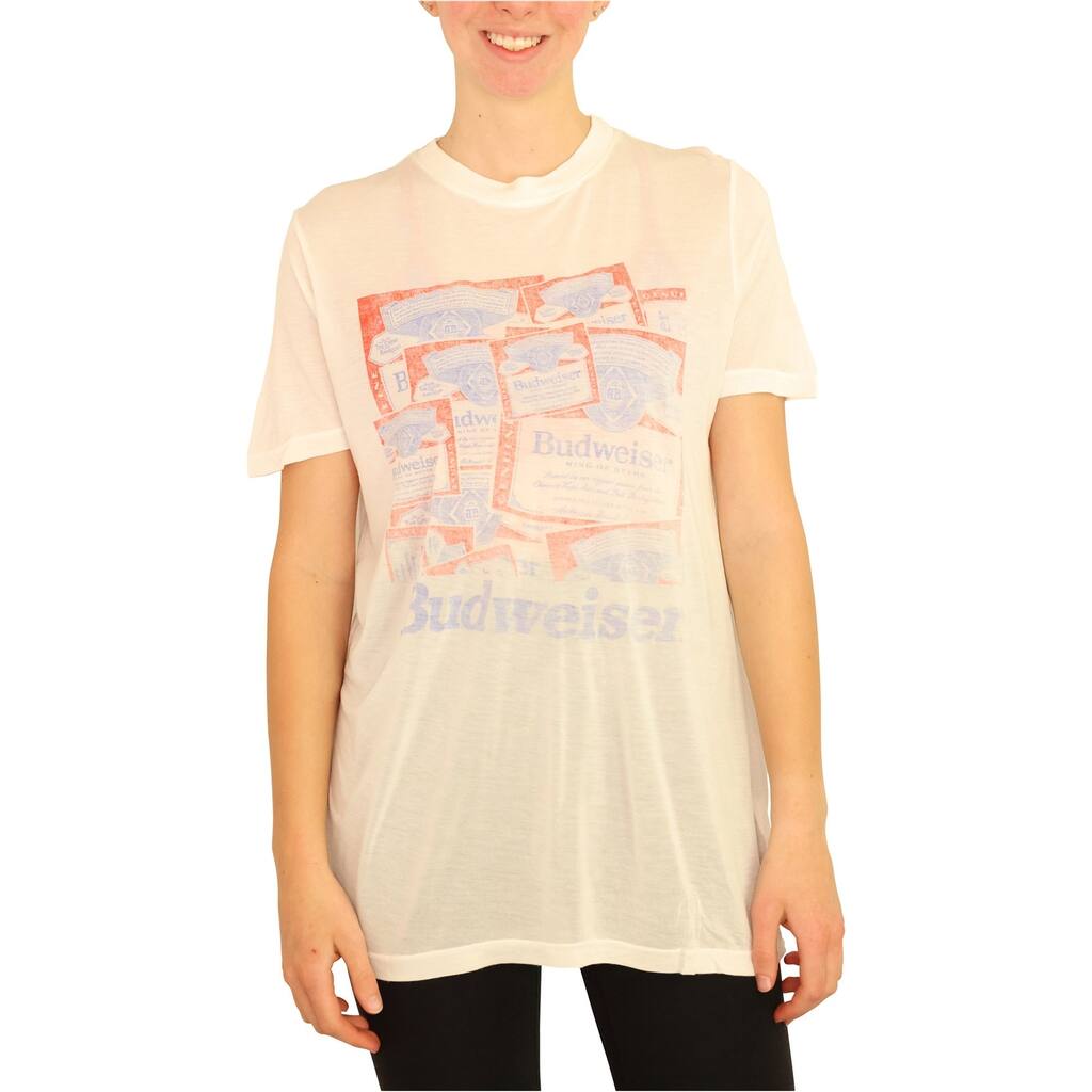 Junk Food Womens Budweiser Graphic T-Shirt