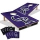 preview thumbnail 1 of 5, Colorado Rockies MLB Tailgate Cornhole Board Set Include Carrying Case