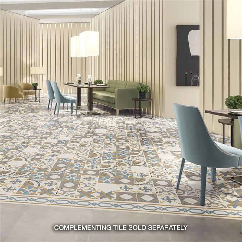 Merola Tile Revival Pattern 7-3/4" x 7-3/4" Ceramic Floor and Wall Tile