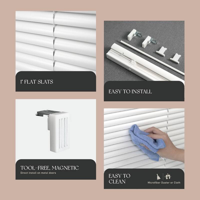 Magnet Mini Blinds for Metal Steel Doors