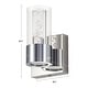 preview thumbnail 11 of 9, CO-Z 7-Inch Acrylic Wall Sconce Vanity Light Integrated LED - Chrome
