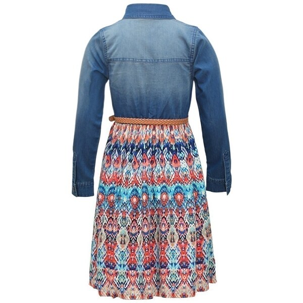 kaleidoscope denim dress
