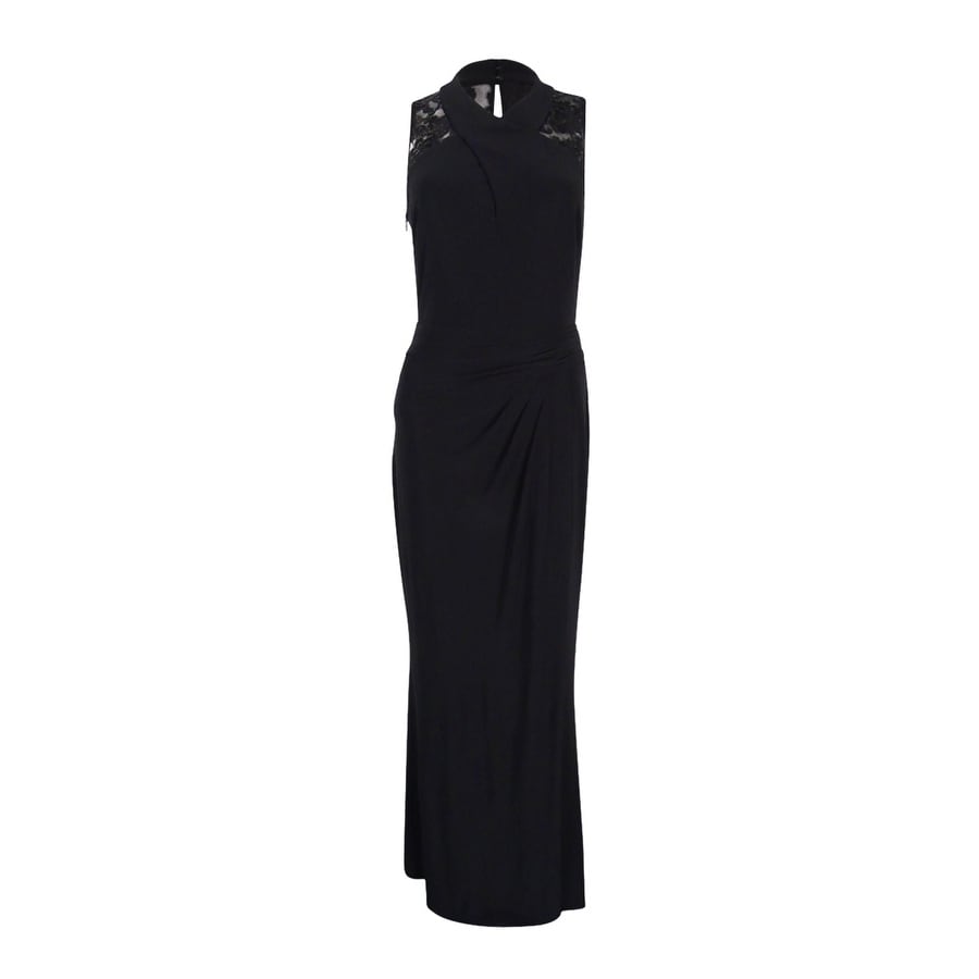 ralph lauren long black dress