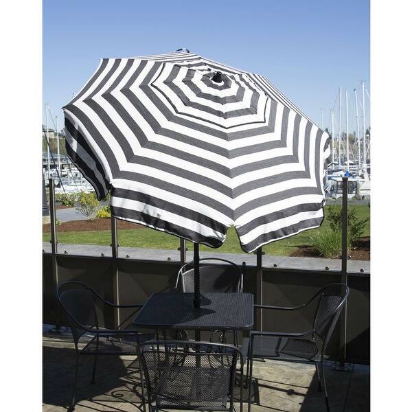 drape patio umbrella 6 Foot Black White Stripe Drape Umbrella Manual Lift with Tilt - Bed Bath &  Beyond