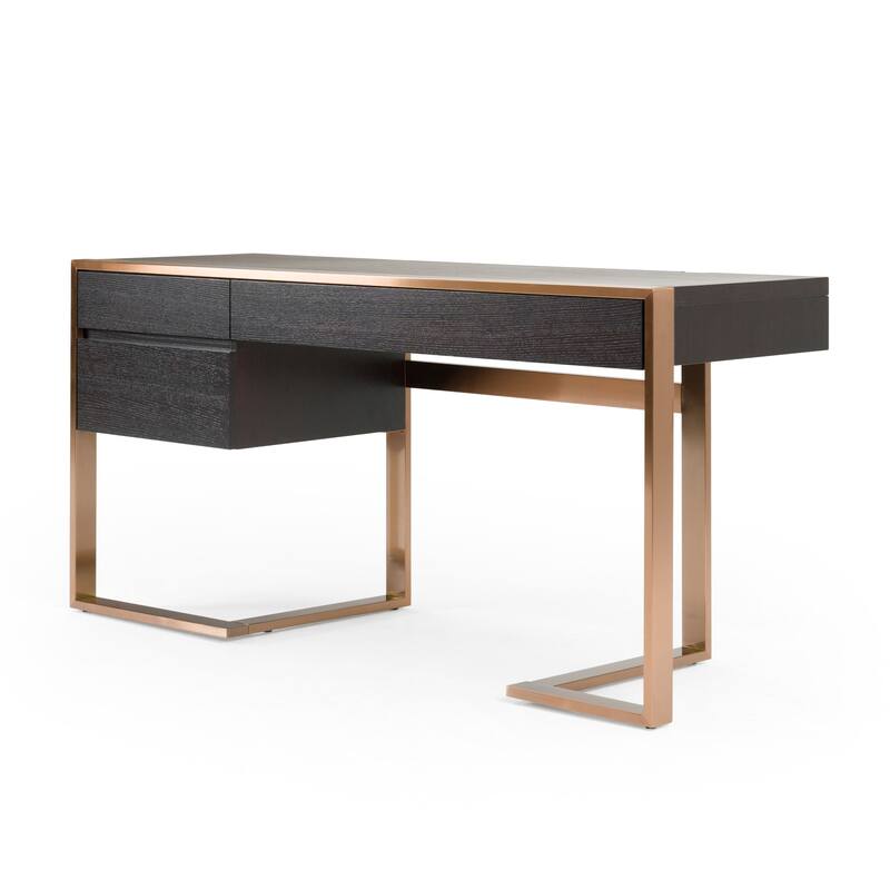 Modrest Modern Fauna Wenge and Brass Desk