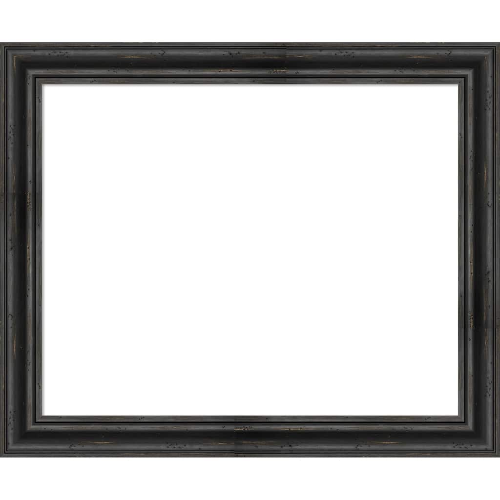Amanti Art Rustic Pine Black Framed Dry Erase Magnetic Board