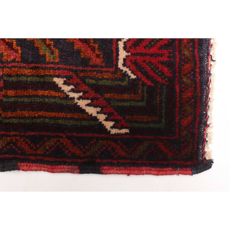 ECARPETGALLERY Hand-knotted Teimani Dark Navy Wool Rug - 3'10 x 6'3