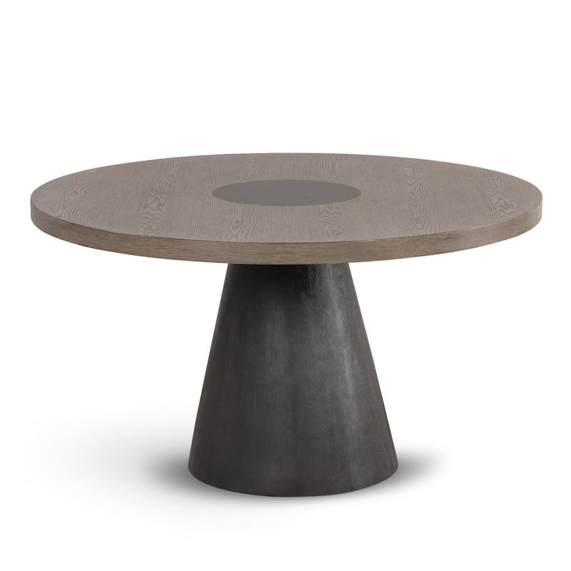 Furniture of America Callum Modern Rustic Oak Solid Wood 54-inch Round Dining Table