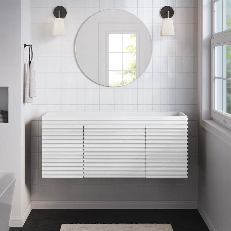 Render 48" Single Sink Compatible (Not Included) Bathroom Vanity Cabinet - White