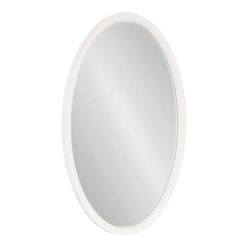 Kate and Laurel Hogan Oval Framed Wall Mirror - 24x36 - White