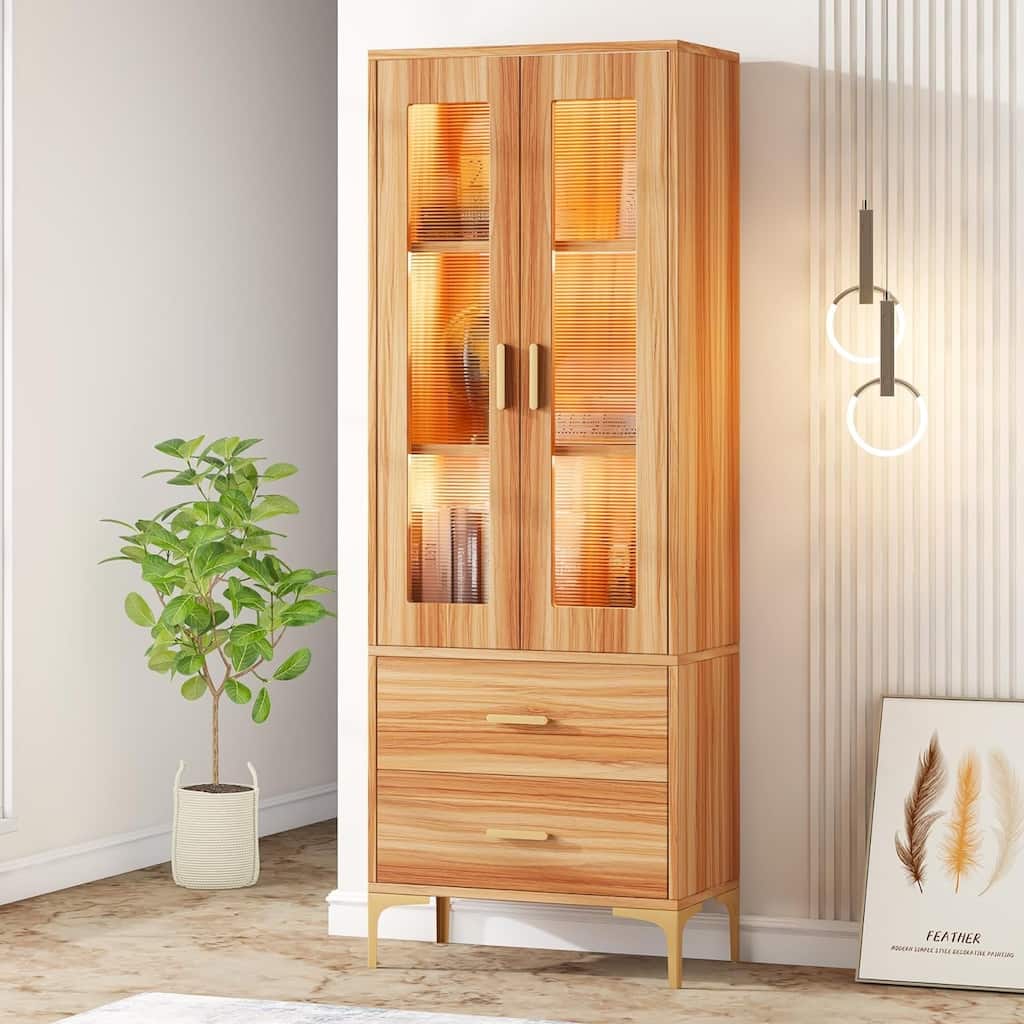 65 Inches Tall Bookcase Bookshelf for Living Room Home Office