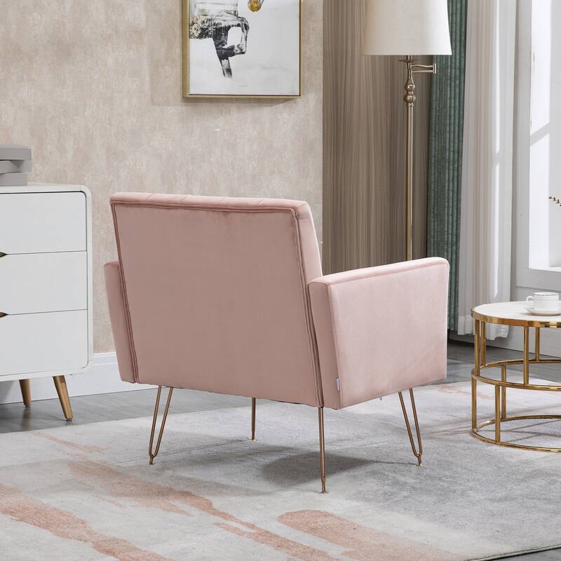 Modern Velvet Single Reading Chairs with Arm Set of 2