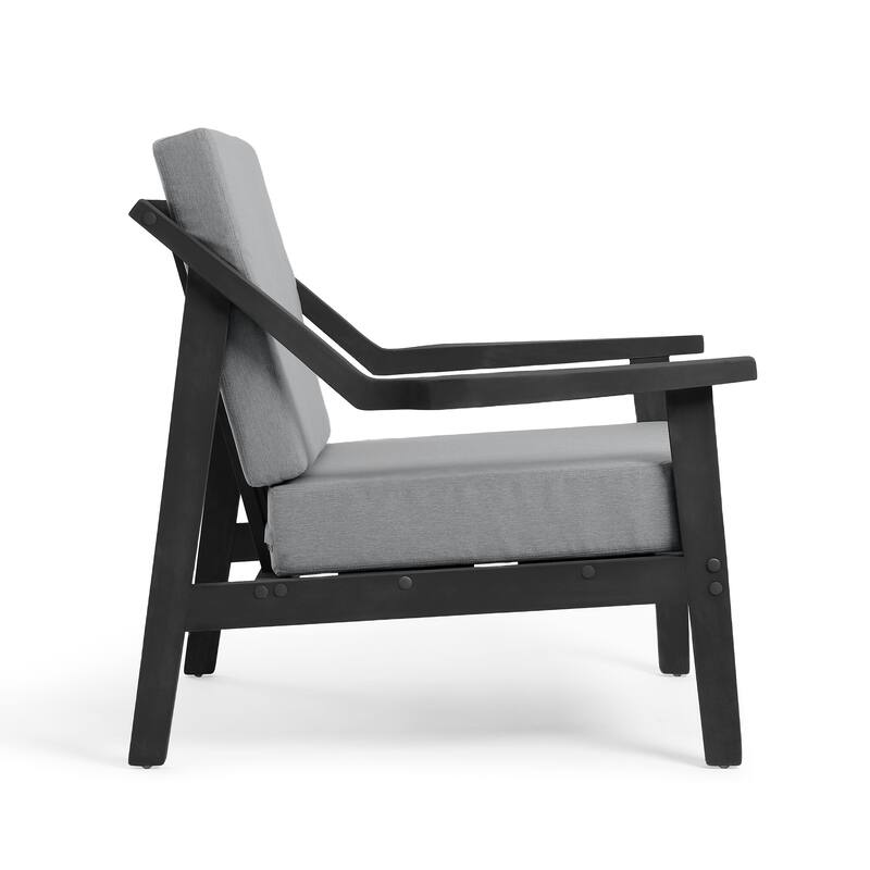 Outdoor Patio Club Chair Arm Lounge Cushion Chair (Set of 2)