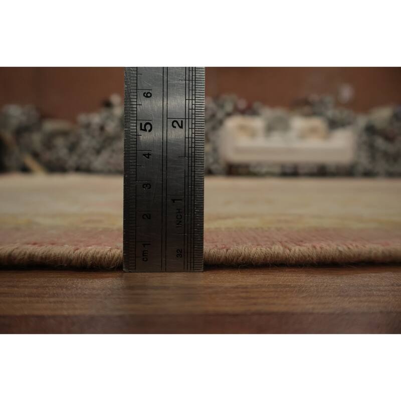 Hand Knotted Oriental 100% Wool Carpet Traditional Floral Red Ziegler Area Rug - 8' 1'' X 7' 9''