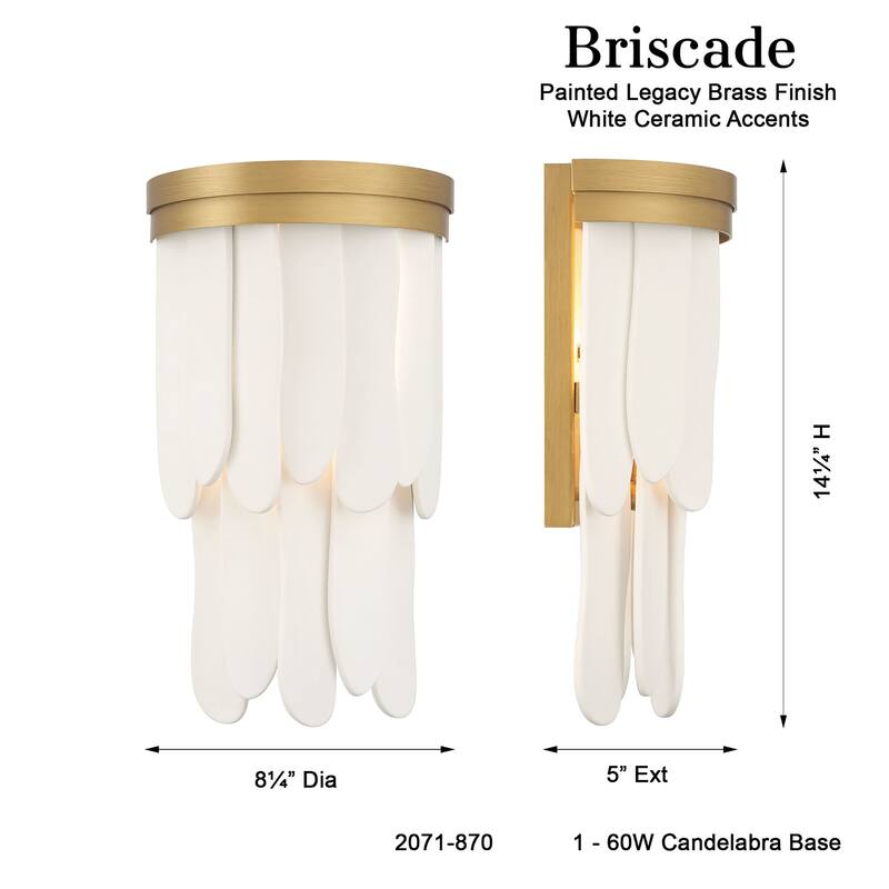 Minka Lavery 2071 Briscade 15" Tall Wall Sconce