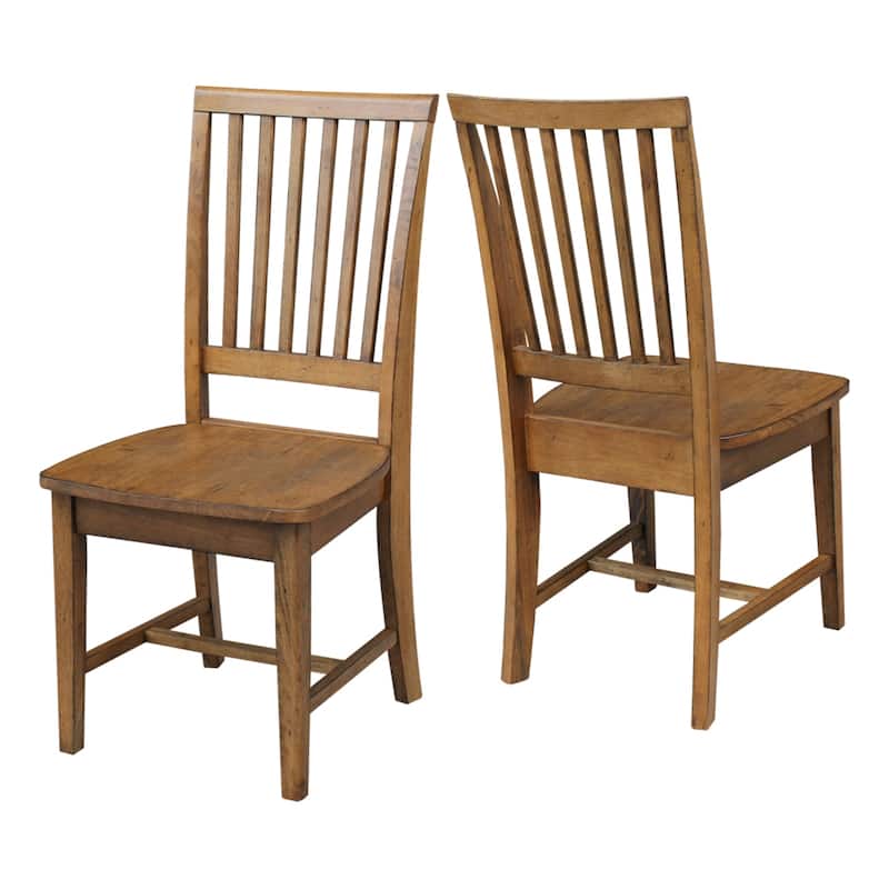 Solid Wood Mission Dining Side Chairs - Set of 2