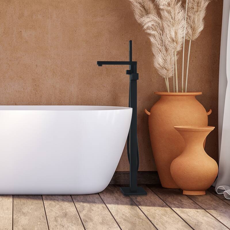 Altair Campia Single Lever Handle Freestanding Floor Mounted Tub Filler with Handshower