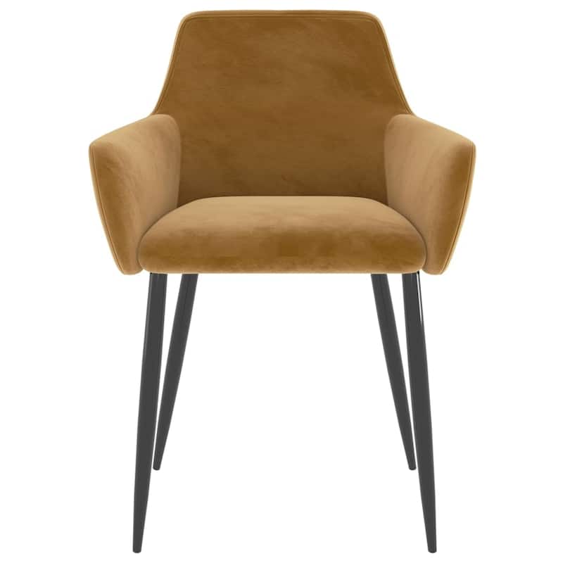 vidaXL Dining Chairs Upholstered Chair with Metal Legs for Living Room Velvet - 22" x 22" x 30.7"