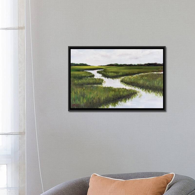 iCanvas "Green Summer Marsh" by April Moffatt Framed Canvas Print