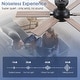 preview thumbnail 7 of 9, 46/52-Inch Low-Profile Ceiling Fan with 32W LED Light and Remote Control, 6 Dual-Finish Blades, Reversible DC Motor