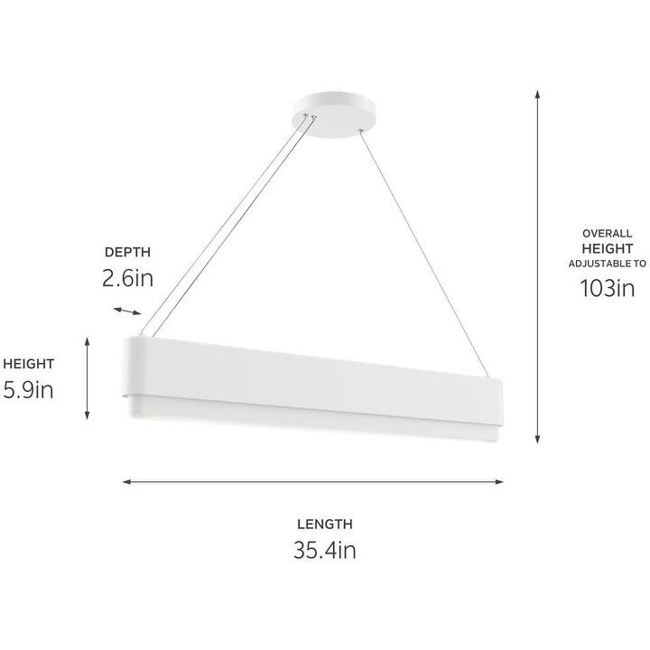 Kichler 84316 Walman 36" Wide Linear Chandelier