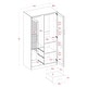 preview thumbnail 10 of 8, Palace Imports Metro 100% Solid Wood 2-Door Wardrobe Armoire with 3 Drawers