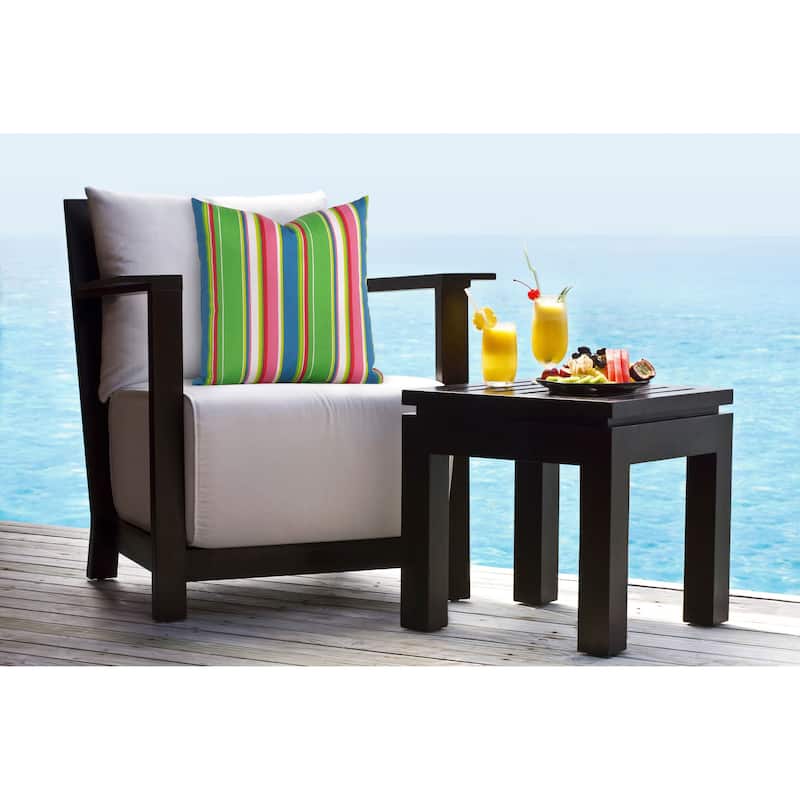 Sis Covers Solarium Striped Indoor/ Outdoor Accent Pillow - 20" x 20" - Siesta Stripe
