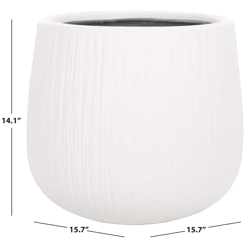 SAFAVIEH Outdoor Francia Black Planter.