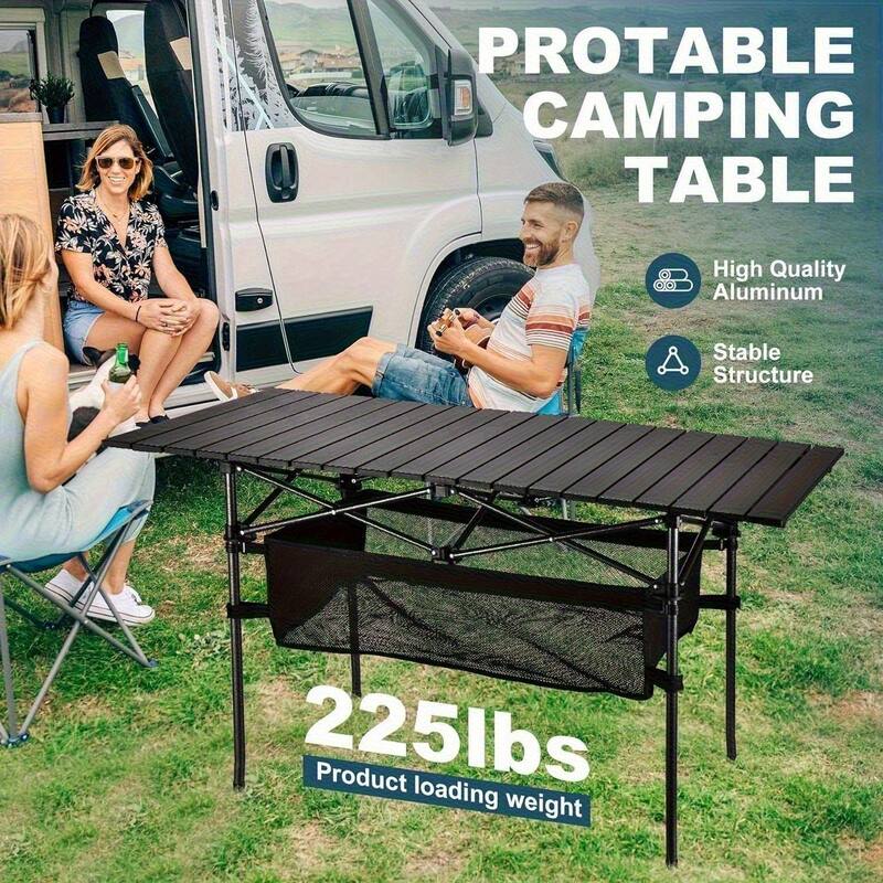 Adjustable Height Folding Table with Storage Bag
