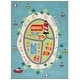 preview thumbnail 11 of 11, SAFAVIEH Kids Playhouse Machine Washable Slip Resistant Anasia Shapes Rug 5'5" x 7'7" - Blue/Green