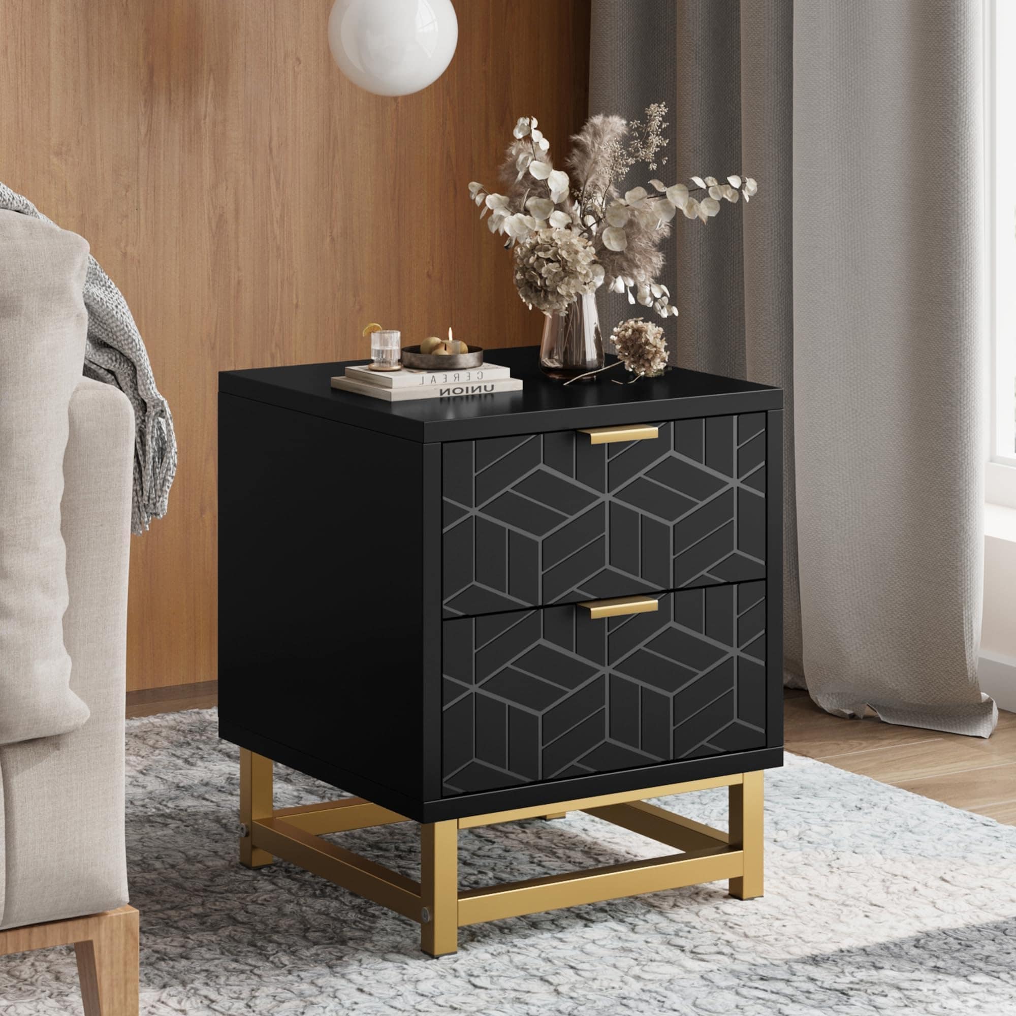 Black Dresser Small 2 Drawer Dresser for Bedroom Modern Nightstand for Bedroom End Table with Drawer On Sale Bed Bath Beyond 41588132