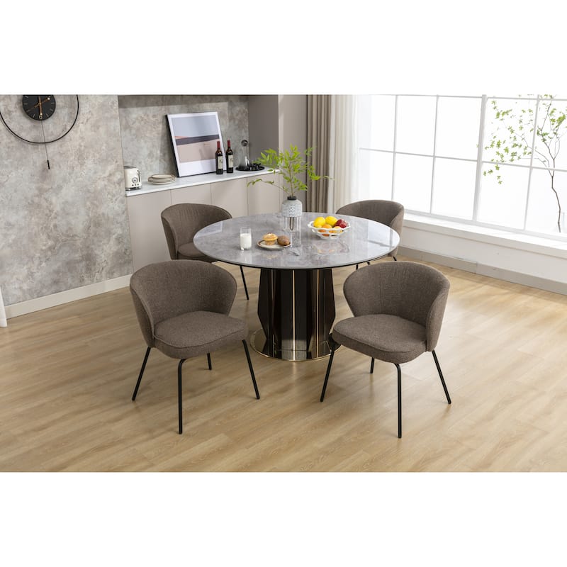 Dining Chairs With Black Metal Legs Set Of 2
