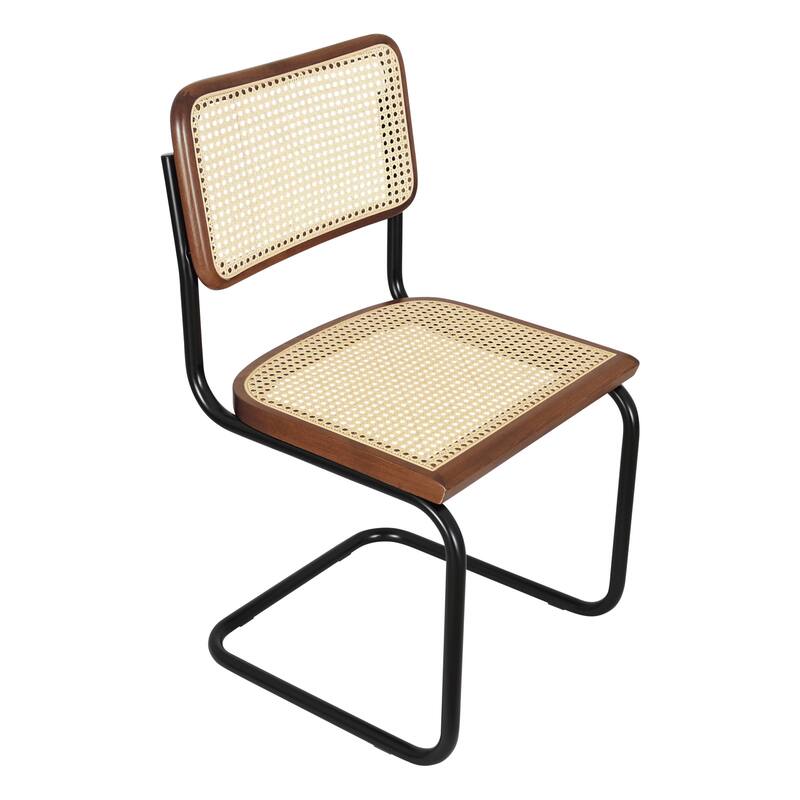 Breuer Chair Company Marcel Breuer Cesca Cane Cantilever Side Chair w/ Black Steel Frame (Various Wood & Cane Colors)