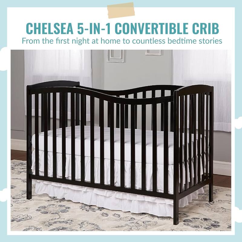 Dream On Me Chelsea 5-in-1 Convertible Crib