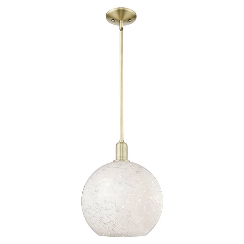 Innovations Lighting Endless Possibilities Arcadia - White Mouchette - 1 Light 12" Stem Hung Mini Pendant