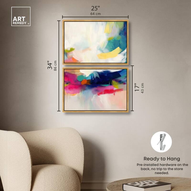 Riot of Color III Canvas Set of 2 by Art Remedy