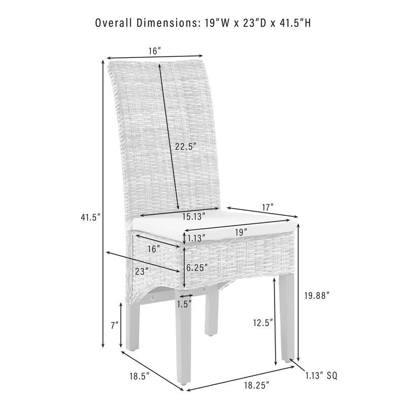 Crosley Edelyn 2-Piece Dining Chair Set