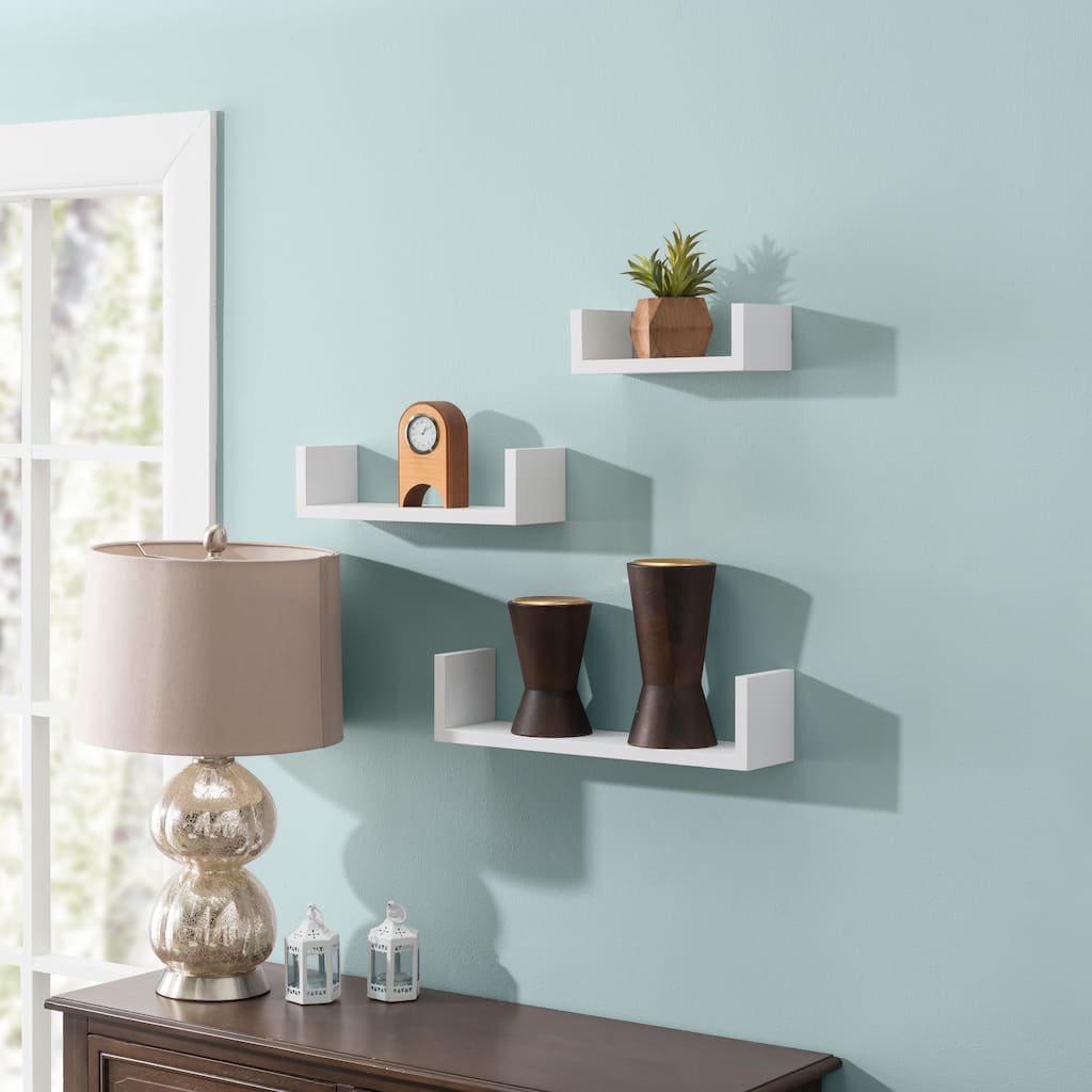 Floating 'U' Shelves (Set of 3)