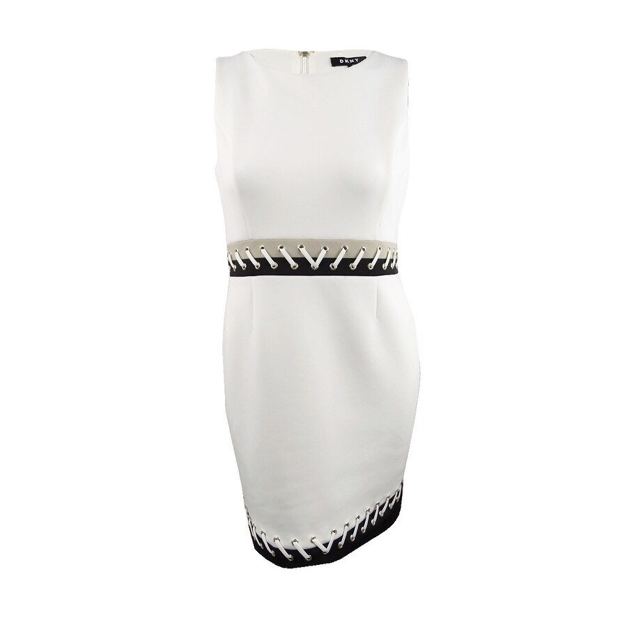 dkny black and white dress
