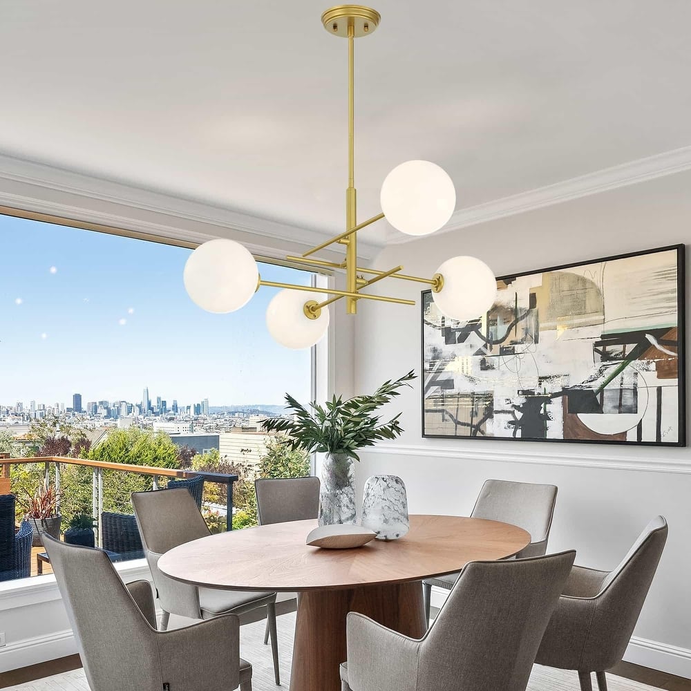 Caucy 4-Light Sputnik Modern Chandelier-UL - 32 inches