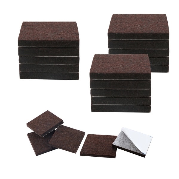 20pcs Felt Furniture Pads Square 3 4 Floor Protector For Chair Leg Brown On Sale Overstock 28852467