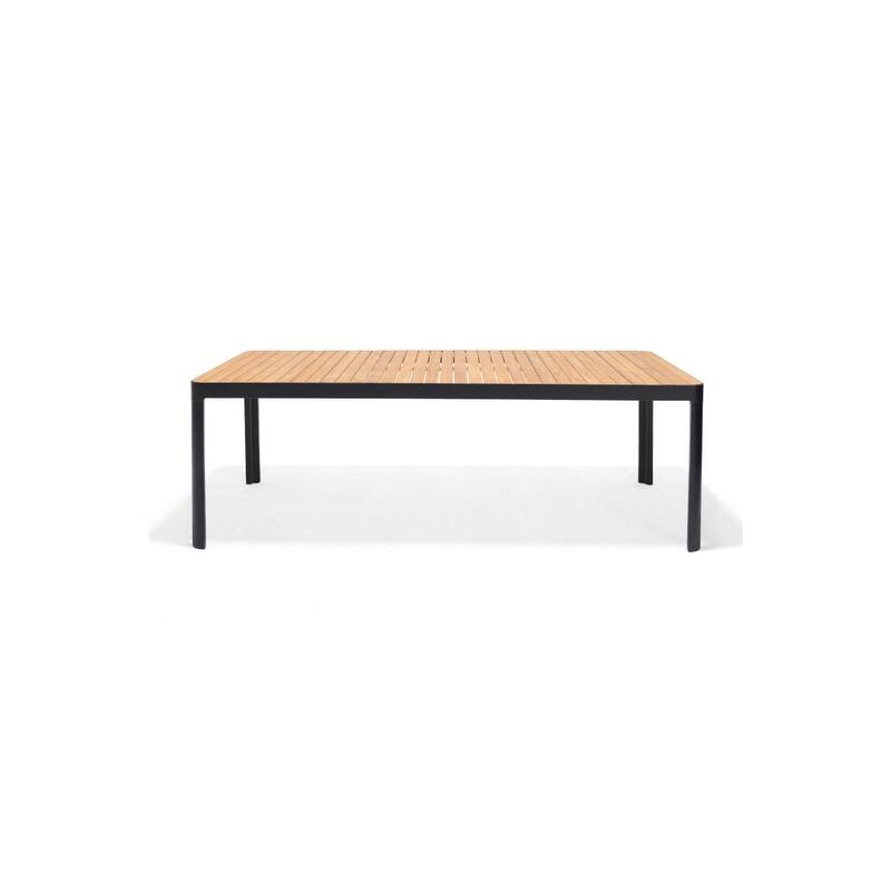 Amazonia Portalew FSC Teak and Aluminum Outdoor Patio Dining Table